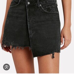AGOLDE Black Denim Skirt 28 Black Denim